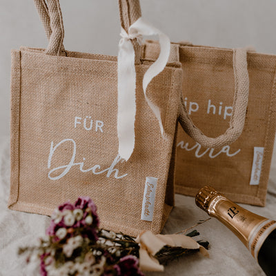Eulenschnitt Mini Jute Shopper Für Dich 2er-Set