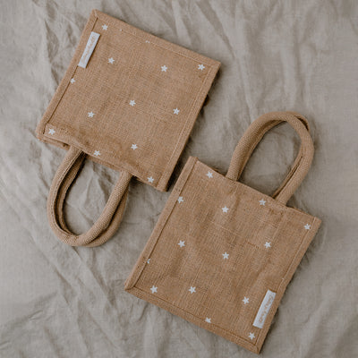 Eulenschnitt Mini Jute Shopper Sterne 2er-Set