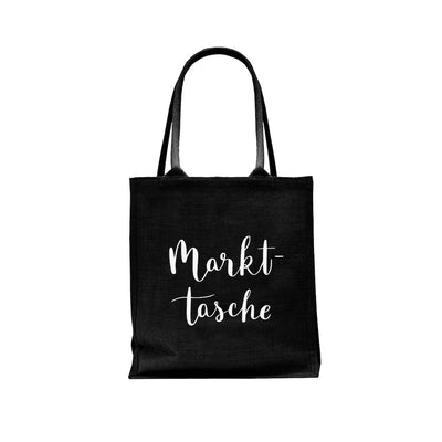 Eulenschnitt Jute Shopper Markttasche schwarz