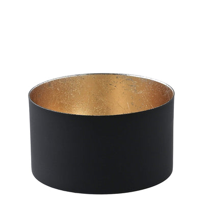 Windlicht Chennai schwarz-goldfarben klein