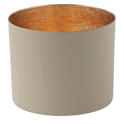 Windlicht Chennai taupe-goldfarben groß