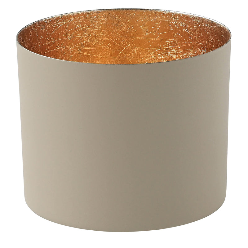 Windlicht Chennai taupe-goldfarben groß