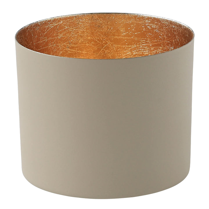 Windlicht Chennai taupe-goldfarben groß