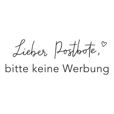 Eulenschnitt Wandsticker Bitte keine Werbung schwarz