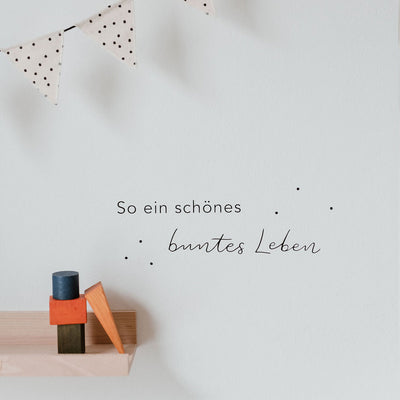 Eulenschnitt Wandsticker Buntes Leben schwarz