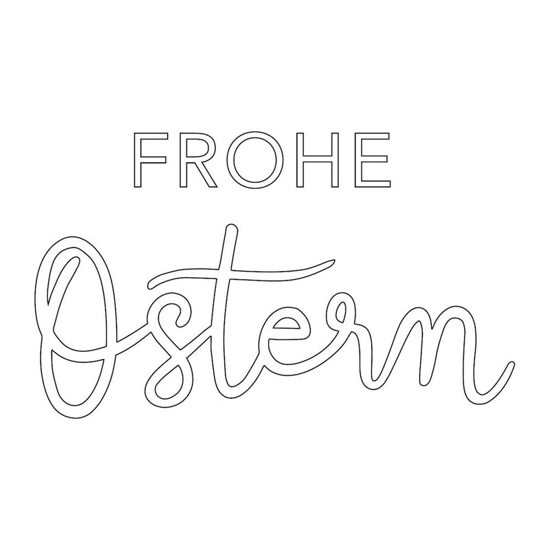 Eulenschnitt Wandsticker Frohe Ostern weiß